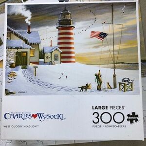 Charles Wysocki “west quoddy headlight” large 300 pieces complete with poster